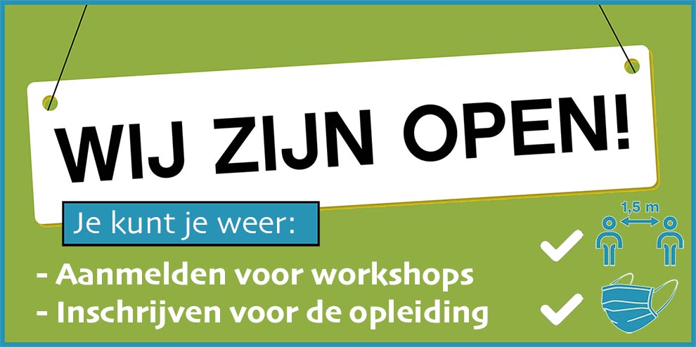 corona wij zijn open visagie opleiding cursus workshop