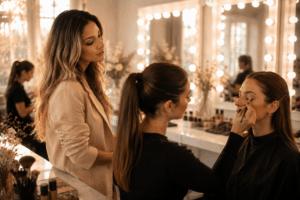 makeup opleiding door roos gegevens in mooie ruimte. 