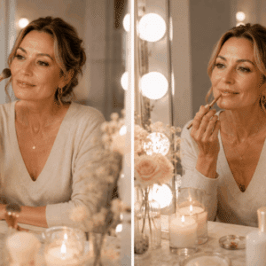 elegant vrouw, kleuranalyse, kledingstyling. makeup voor rijpere huid dames 40 en 50+.