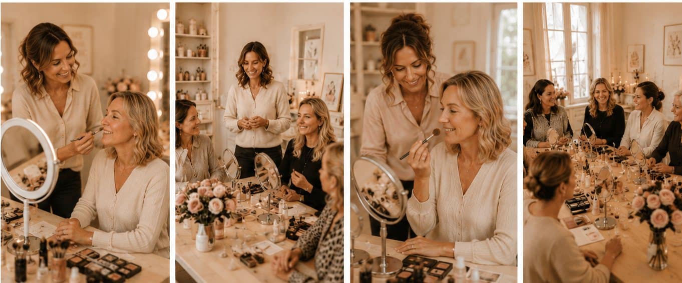 Sfeerimpressie van make-up workshops voor de rijpere huid 40 plus in Apeldoorn